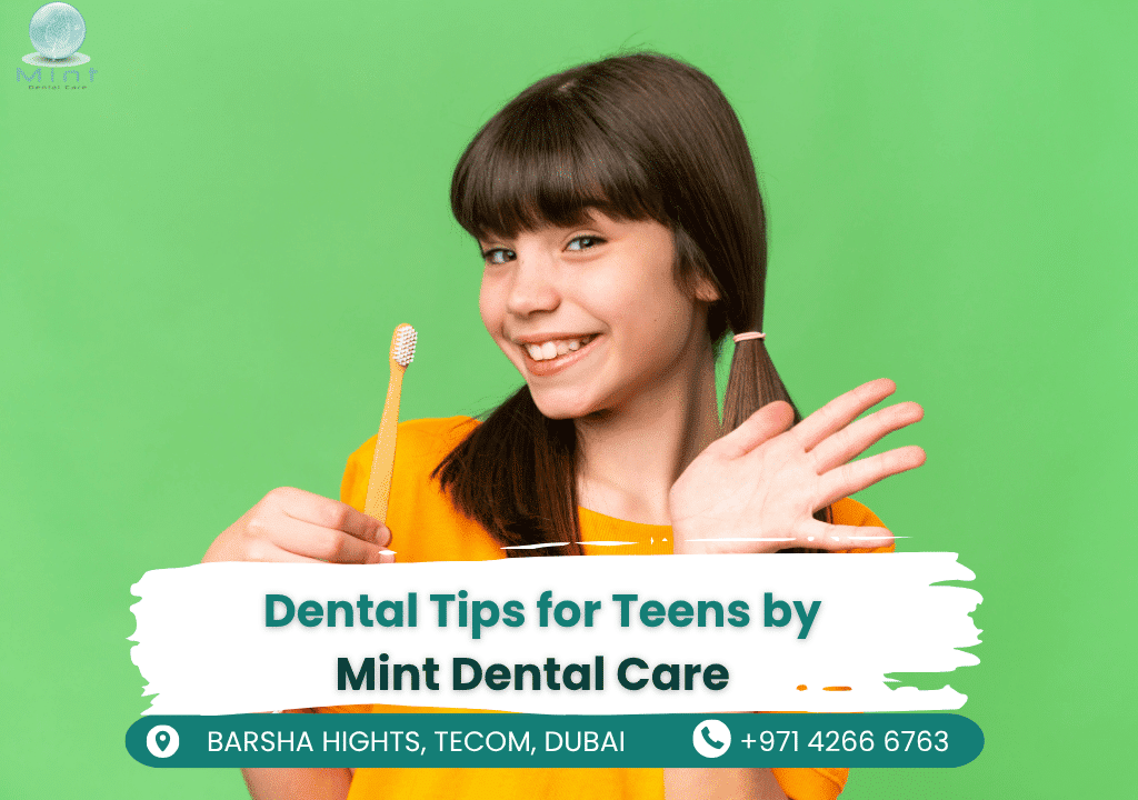 Teenager receiving dental checkup at Mint Dental Care Dubai
