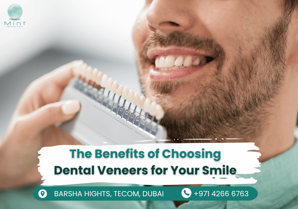 Dentist carefully placing custom veneers on patient’s teeth during a smile transformation procedure.