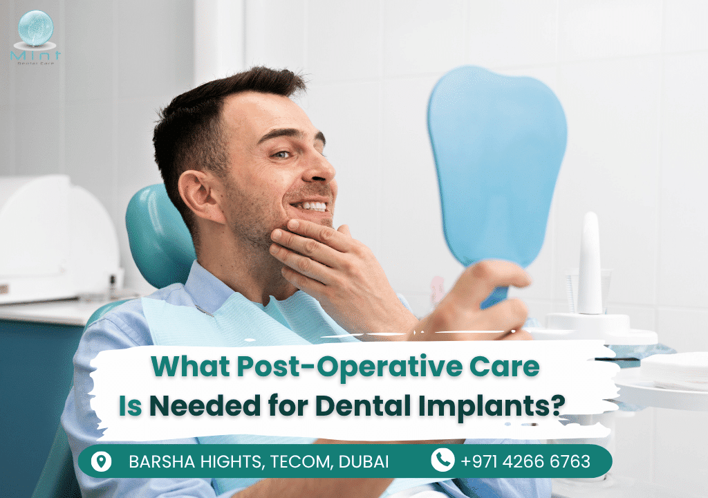 Cross-section diagram showing proper healing of dental implant in jawbone during critical osseointegration phase.