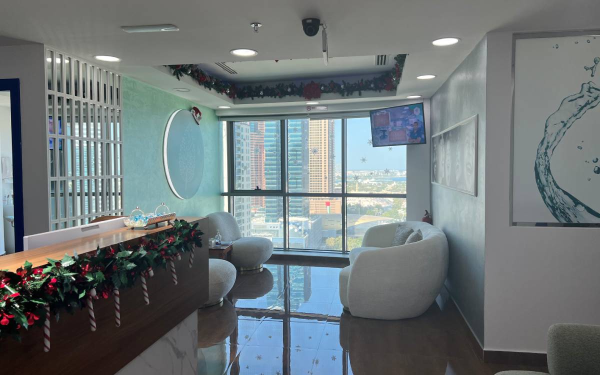 The welcoming reception area at Mint Dental Care