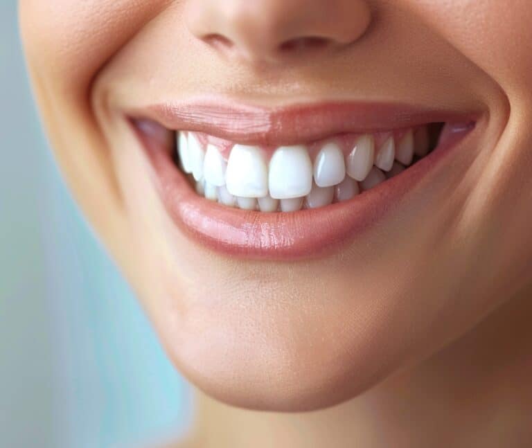 مريضة بابتسامة ممتلئة بلا فجوات بعد Bioclear في Mint Dental Care